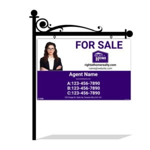 Right At Home For Sale Sign 36"x24"