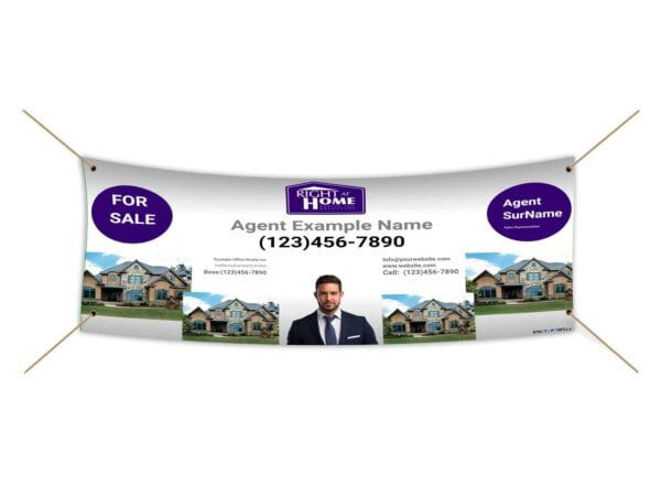 Right At Home Vinyl Banner 96"x36"