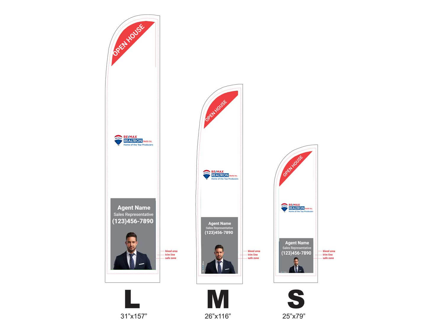 Remax Realtron Feather Flags | Size & Templates | Start2print.ca