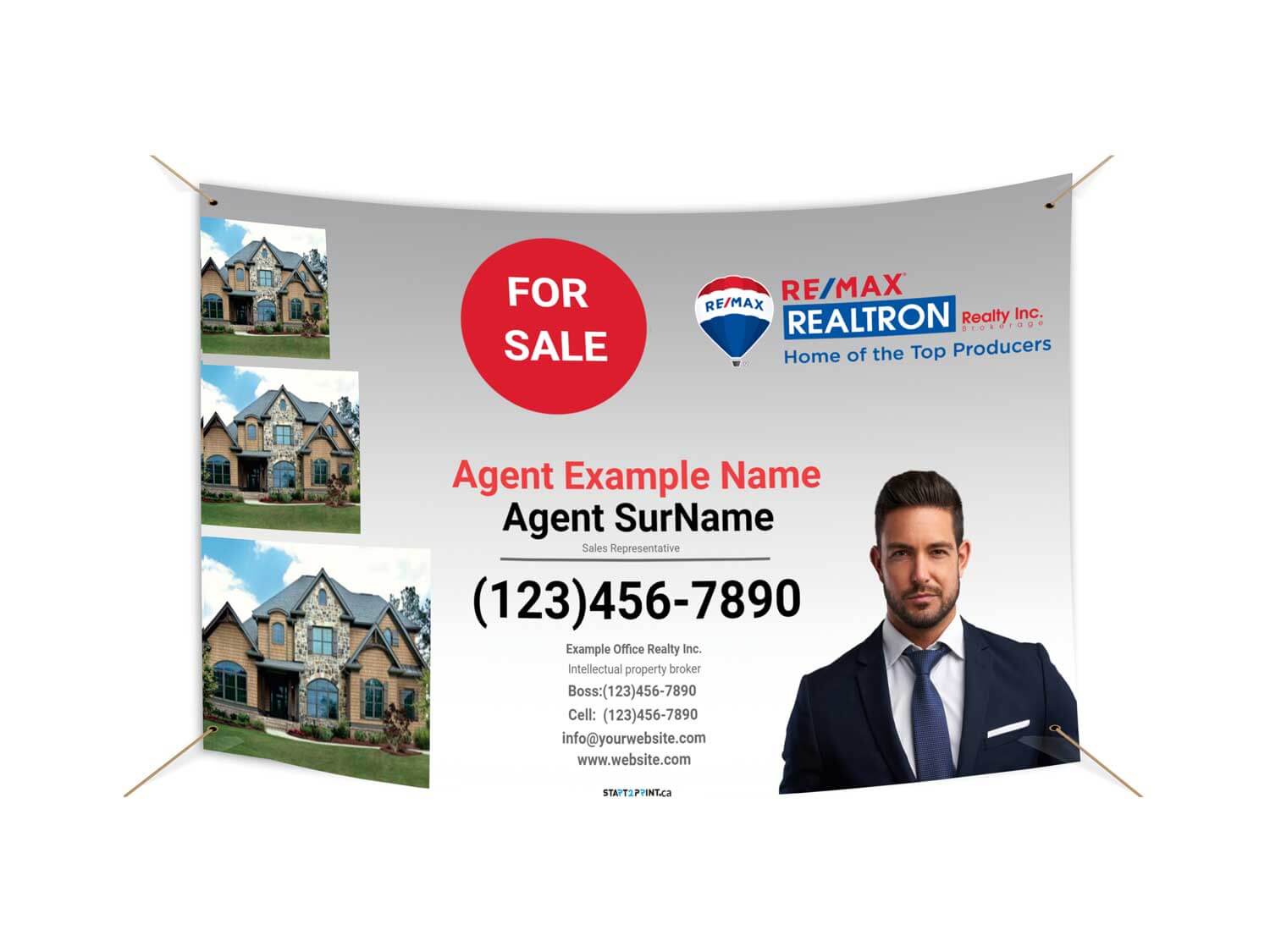 Remax Realtron Vinyl Banners | Size & Templates | Start2print.ca